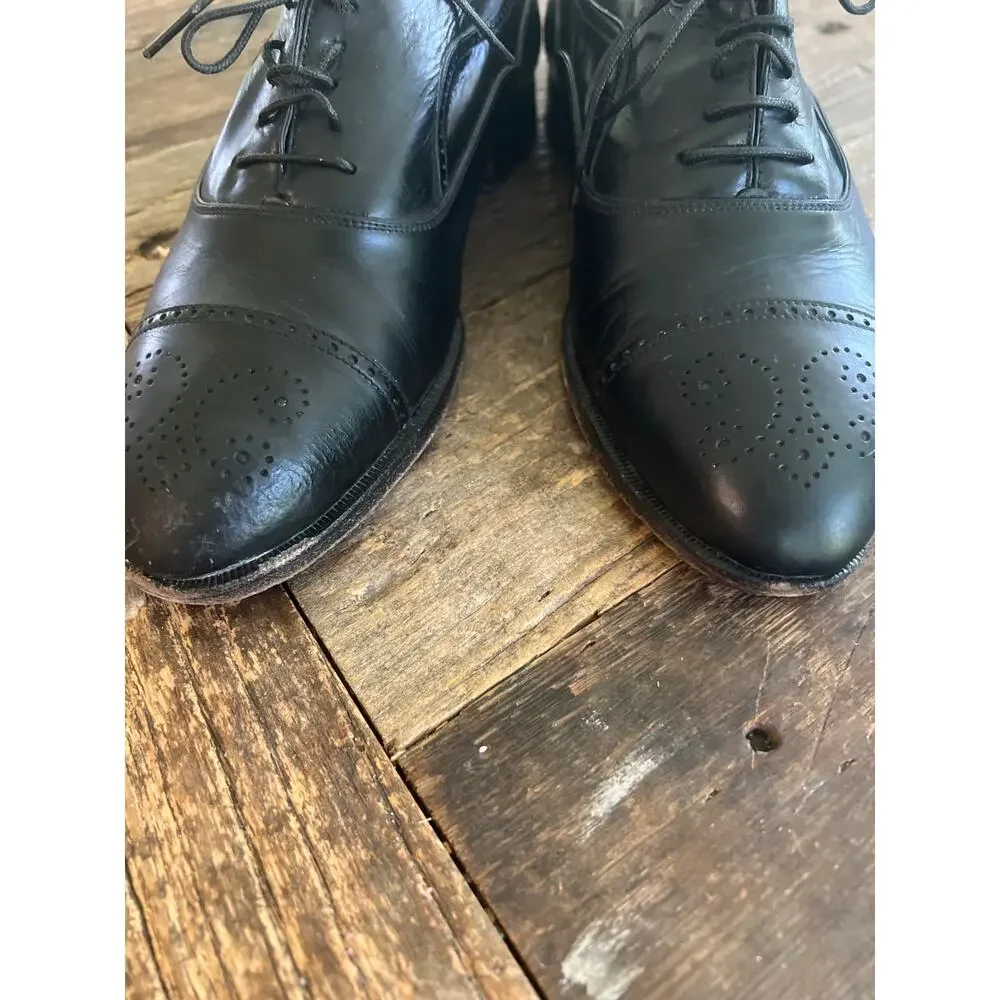 Bally Men’s Black Leather Oxford Dress Shoes Size 8.5 JL
